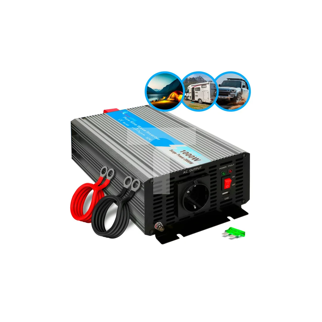Przetwornica napięcia 12V - 230W, 1000W, czysty sinus Extralink OPIP-1000W