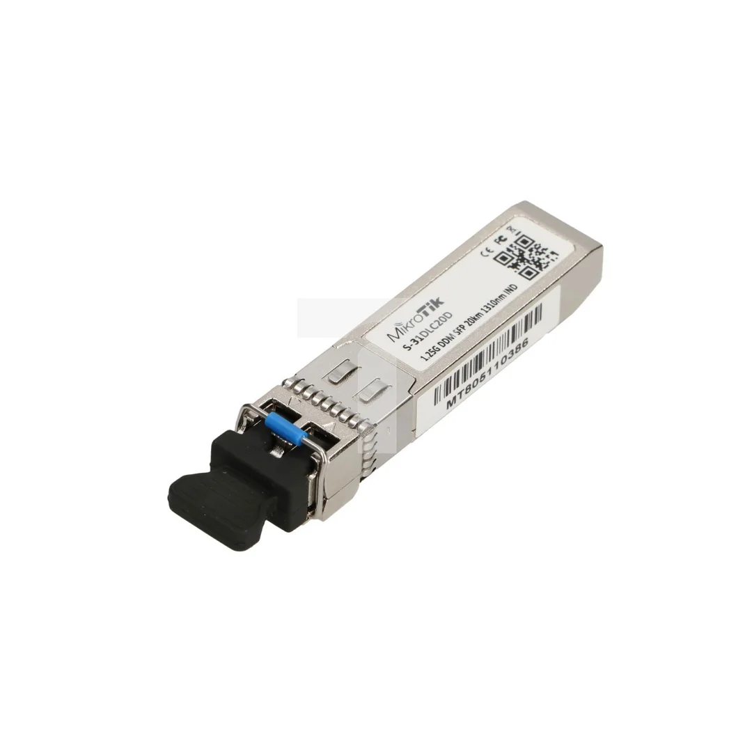 Moduł SFP 1,25Gb/s, 1310nm, 2x LC, 20km, Jednomodowy MikroTik S-31DLC20D