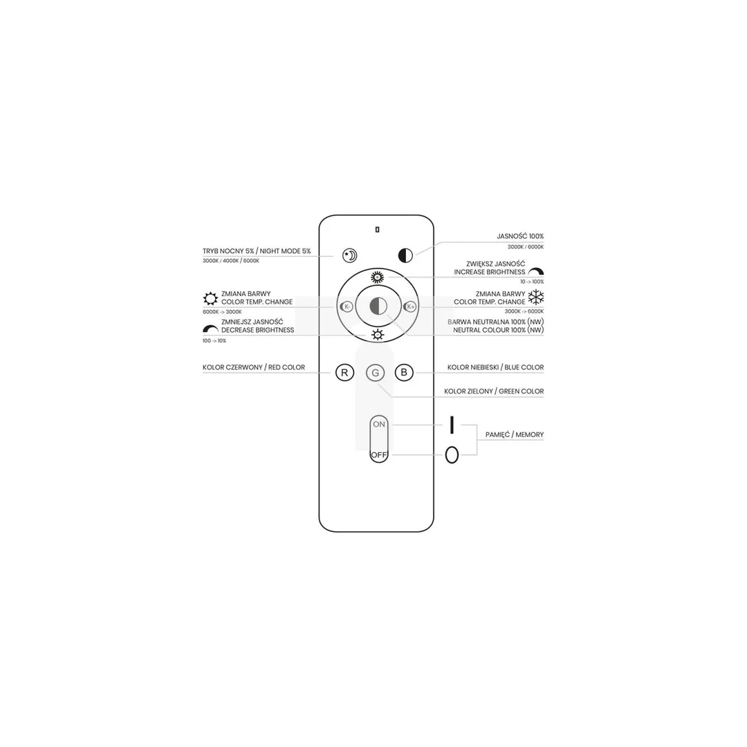 Plafon NAOMI SMART Ø380 mm 24W LED ML6406 Milagro