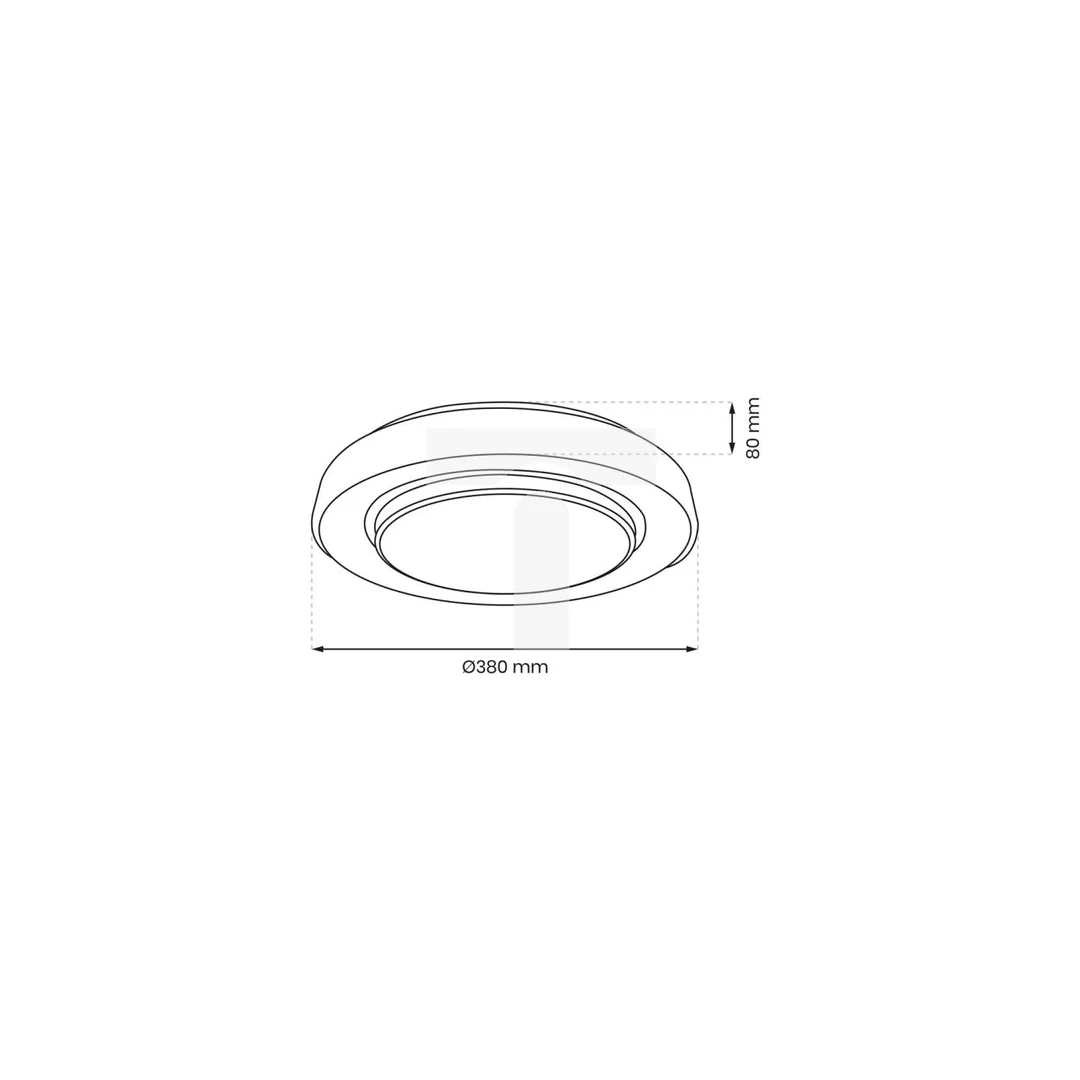 Plafon NAOMI SMART Ø380 mm 24W LED ML6406 Milagro