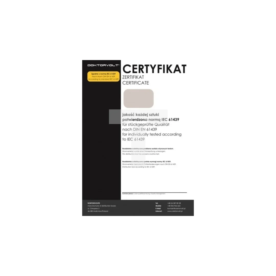 Mobilny licznik energii elektrycznej 16A MID gniazda 3x230V Doktorvolt 4319