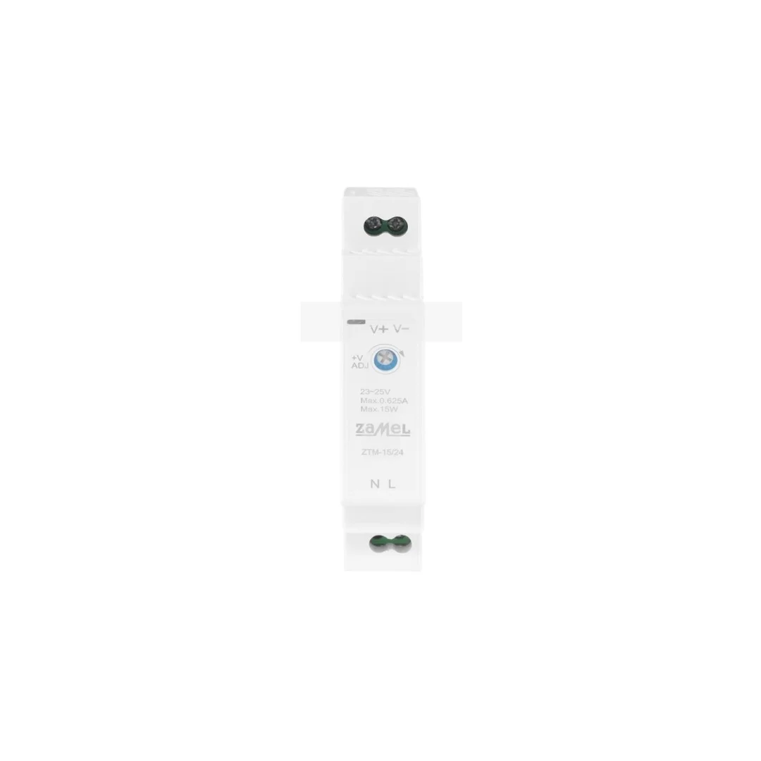 Zasilacz impulsowy montowany na szynie TH-35 (DIN) 15W 24V DC typ: ZTM-15/24 EXT10000280