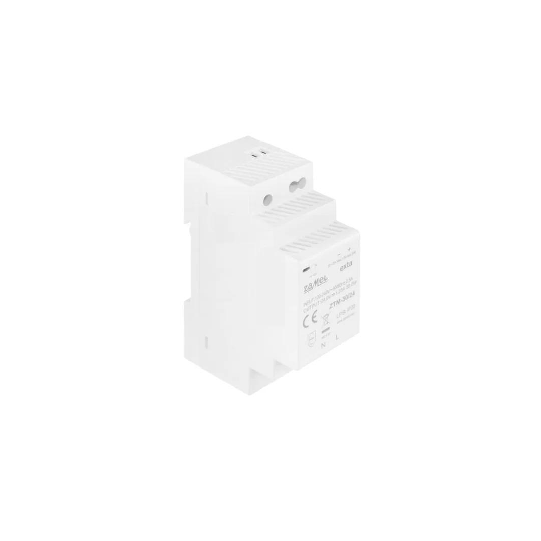 Zasilacz impulsowy montowany na szynie TH-35 (DIN) 30W 24V DC typ: ZTM-30/24 EXT10000282