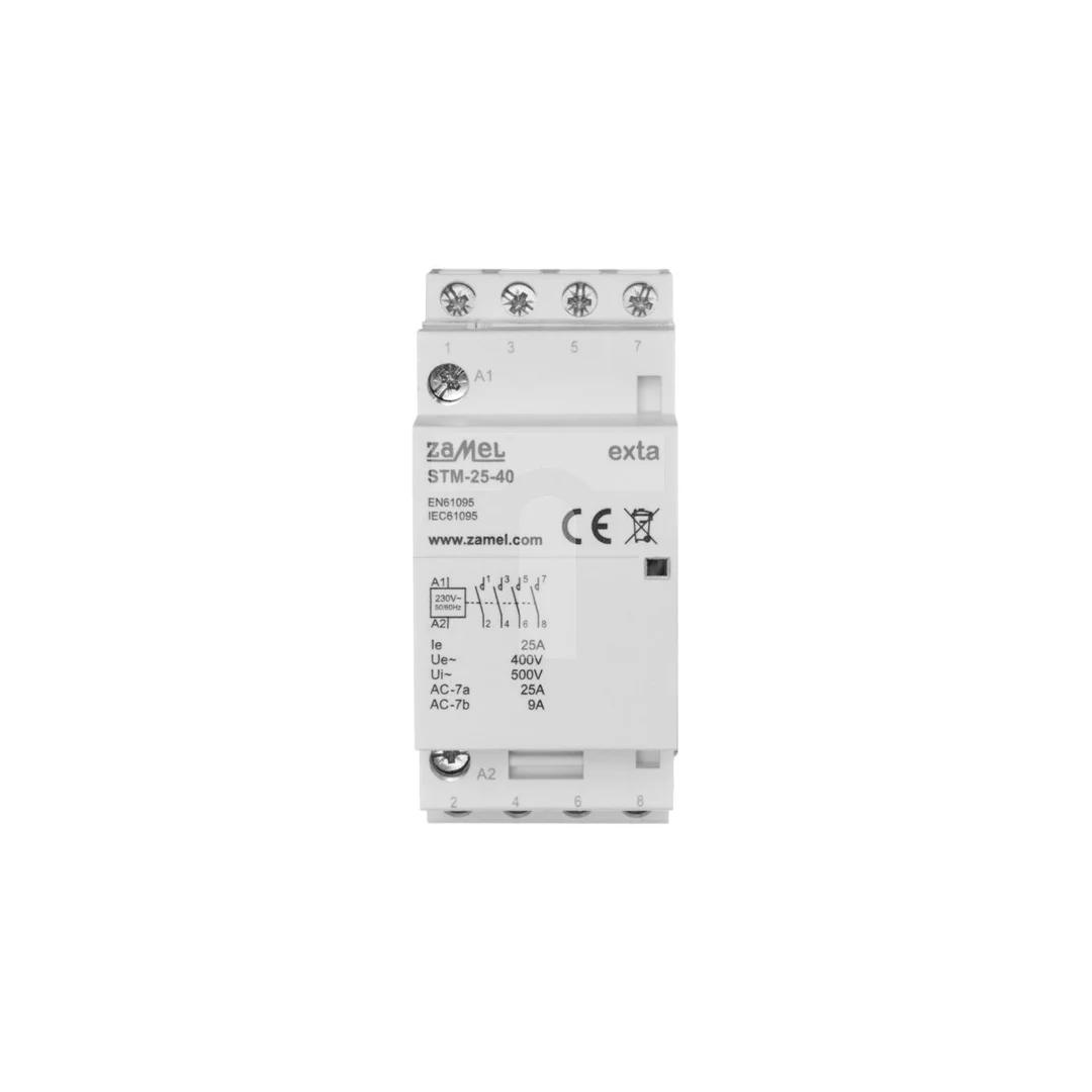 Stycznik modułowy instalacyjny 25A 4Z 230V AC, typ: STM-25-40 EXT10000295