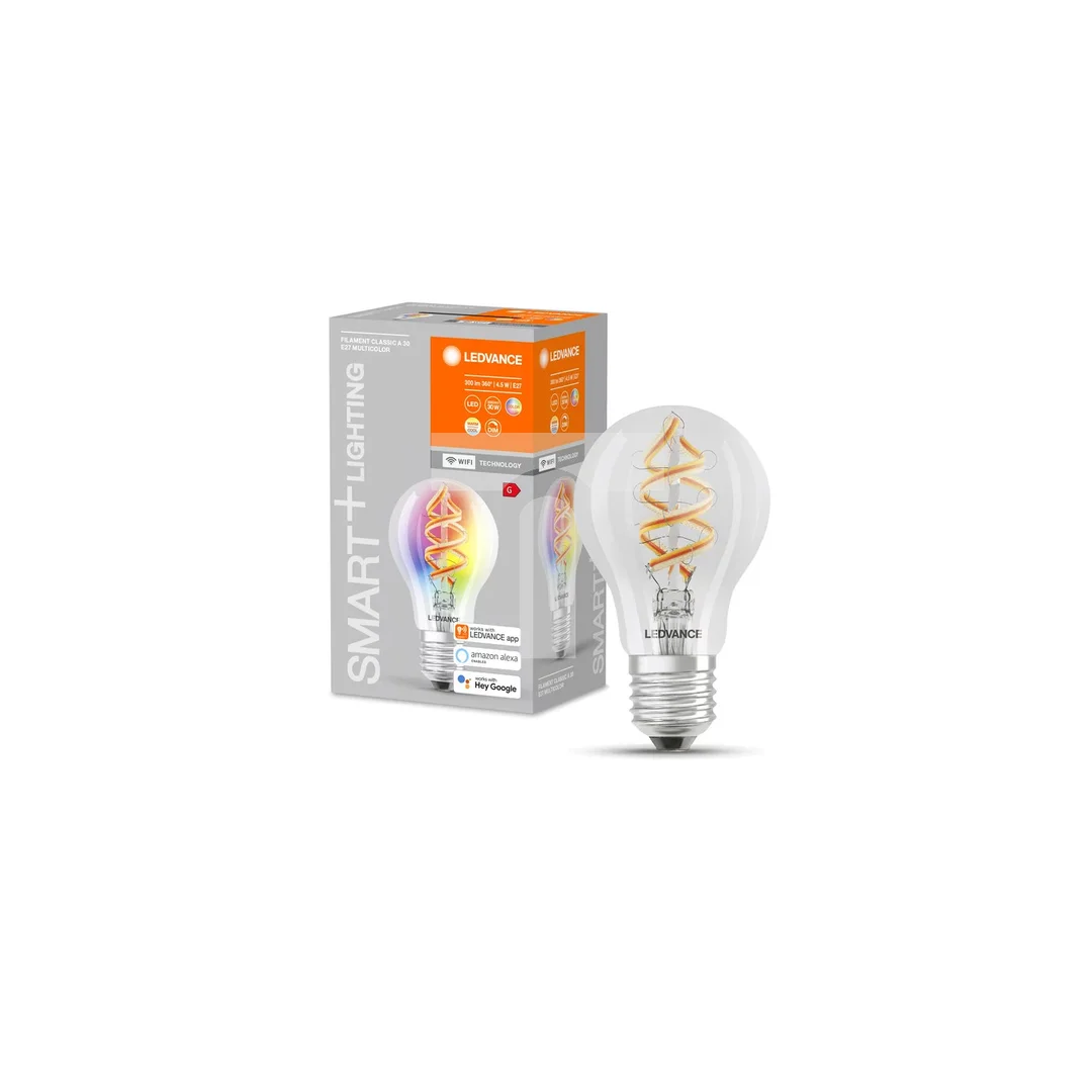 Inteligentna żarówka LED SMART+ WiFi Filament Classic RGBW 30 E27 4,5W 300lm 2700K 3 LATA GWARANCJI 4058075619012