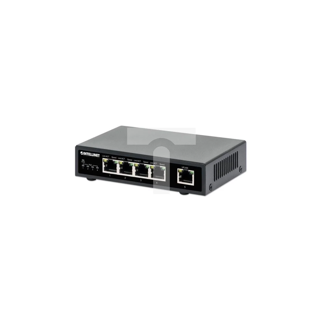 Switch Gigabit 4x RJ45 PoE+, 1x RJ45 Gigabit Uplink