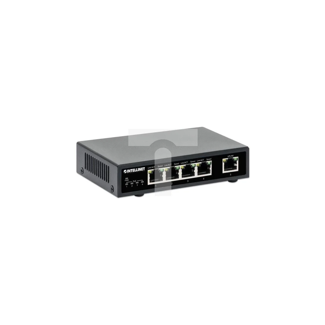Switch Gigabit 4x RJ45 PoE+, 1x RJ45 Gigabit Uplink