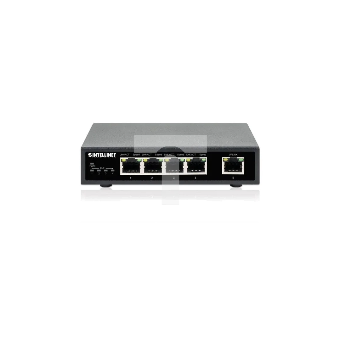 Switch Gigabit 4x RJ45 PoE+, 1x RJ45 Gigabit Uplink