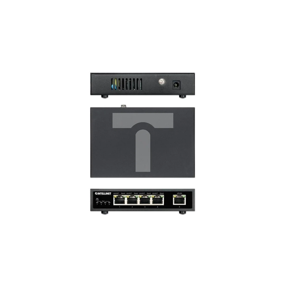Switch Gigabit 4x RJ45 PoE+, 1x RJ45 Gigabit Uplink