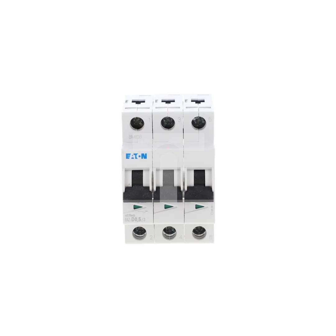 Wyłącznik nadprądowy 3P D 0,5A 15kA AC FAZ-D05/3 278880