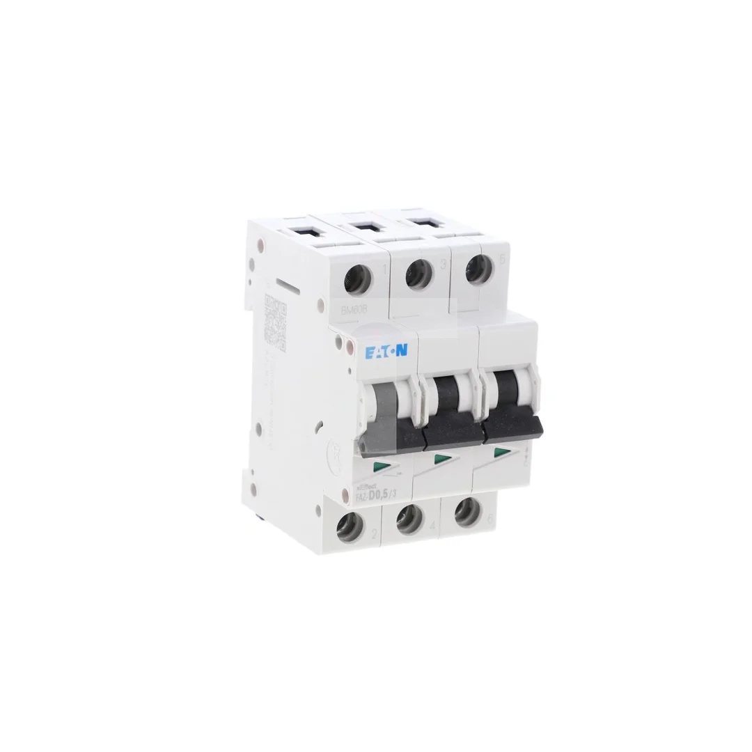 Wyłącznik nadprądowy 3P D 0,5A 15kA AC FAZ-D05/3 278880