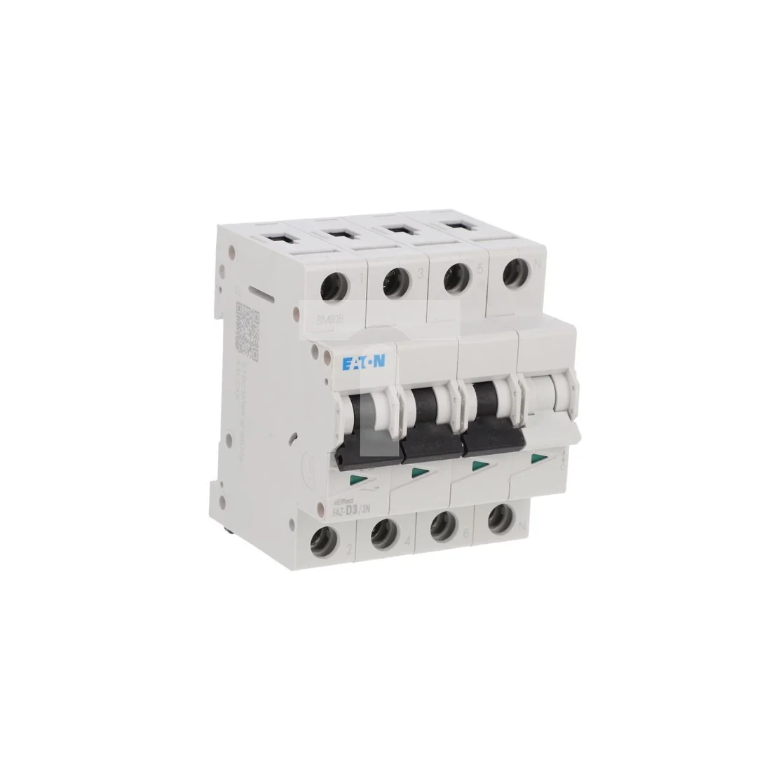 Wyłącznik nadprądowy 3P+N D 3A 15kA AC FAZ-D3/3N 278988