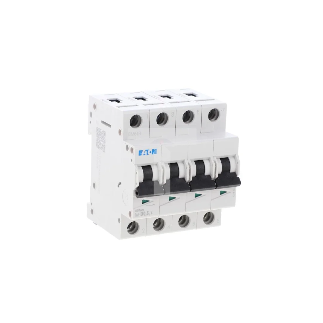 Wyłącznik nadprądowy 4P D 0,5A 15kA AC FAZ-D0,5/4 279068