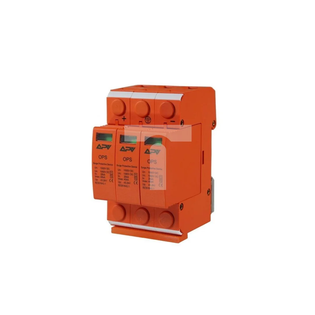 Ogranicznik przepięć PV T1+T2 3P 1000V DC 20kA APV-OPS-3P-T1+T2