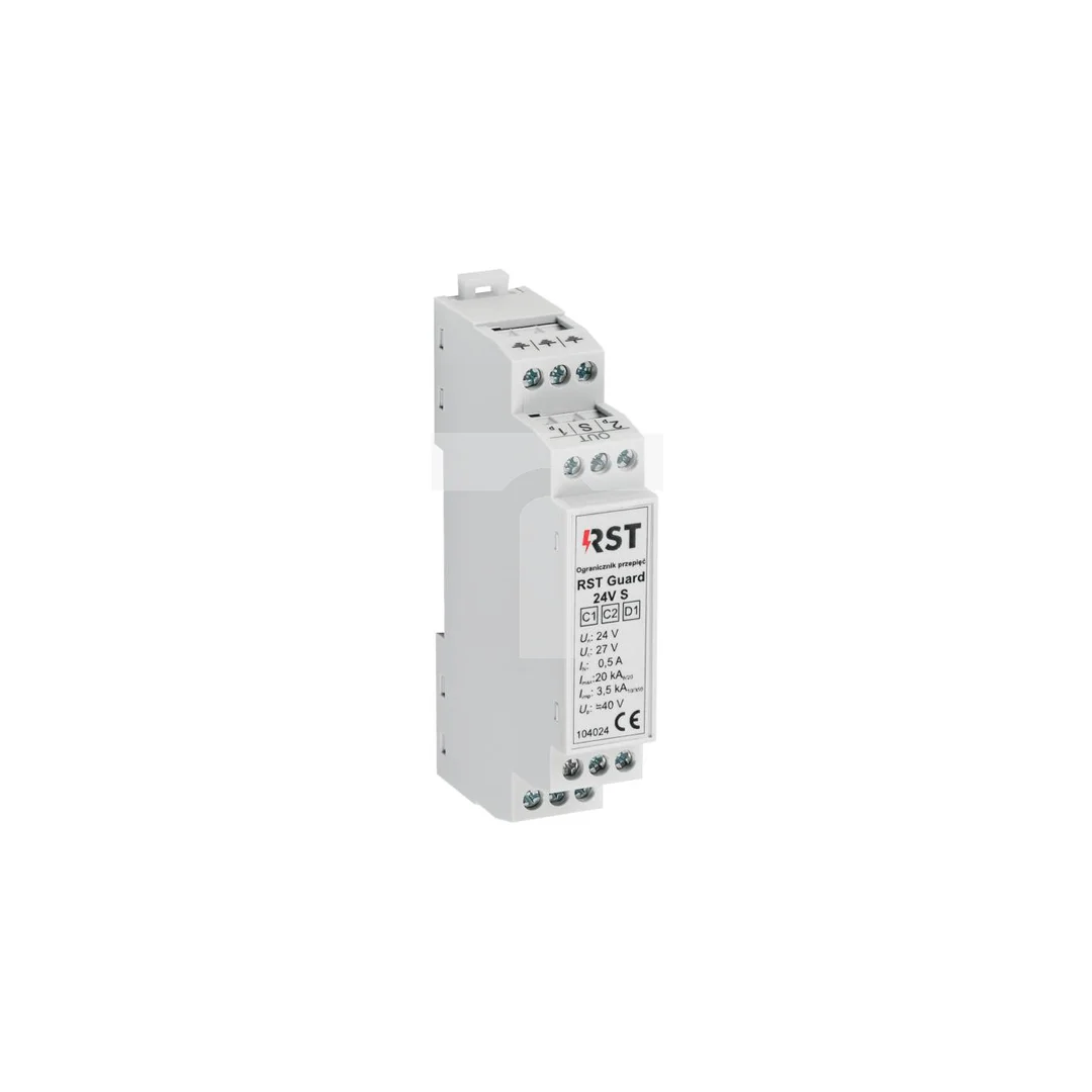 Ogranicznik przepięć do ochrony systemów sterowania i kontrolno - pomiarowych, RST Guard 24V S 104 024