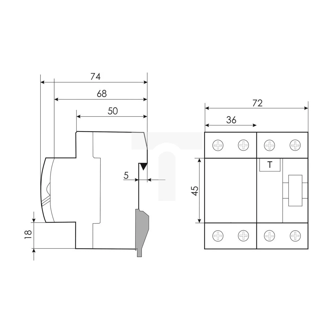 Wyłącznik różnicowoprądowy 4P 25A 30mA 3F WR6 25/4/30
