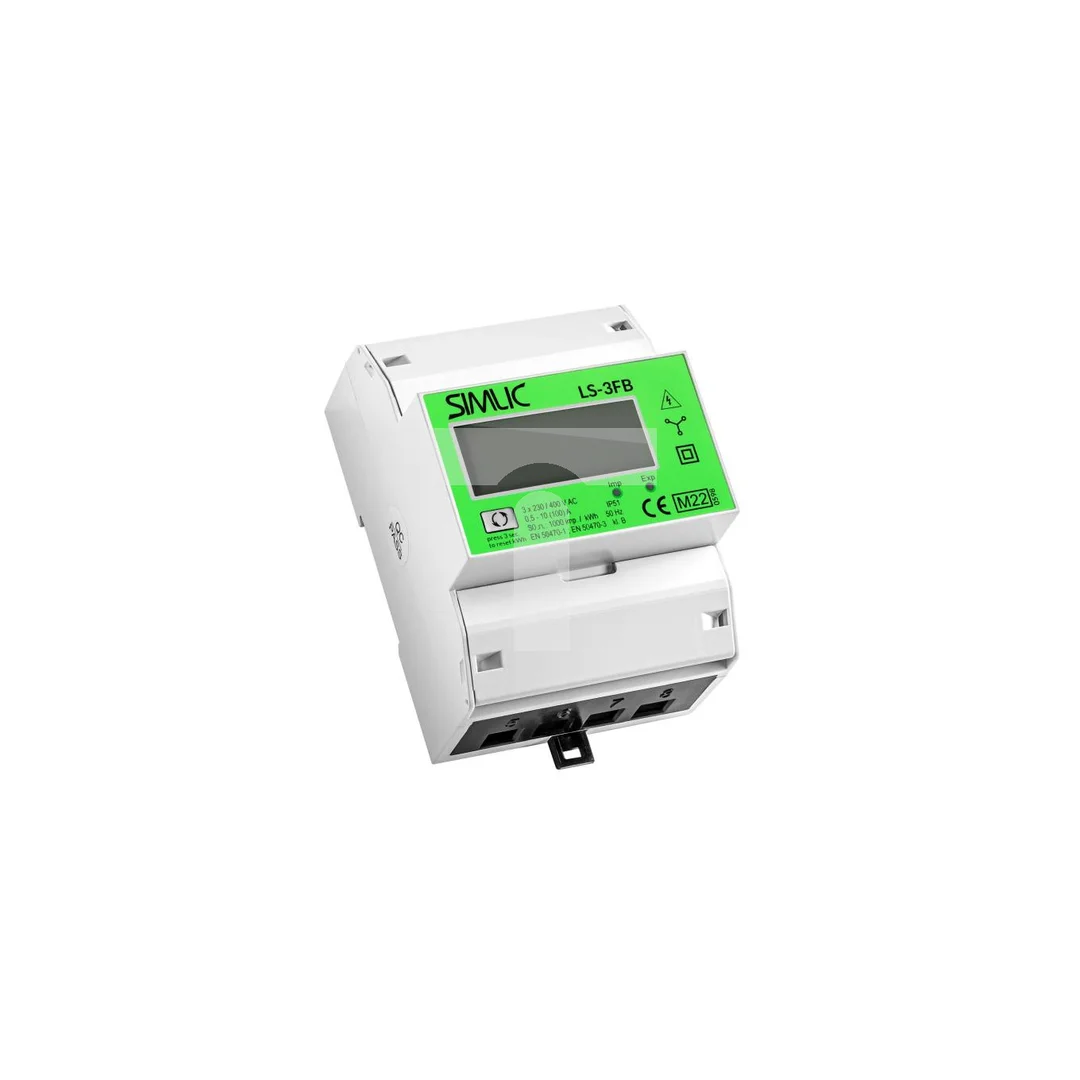 Dwukierunkowy licznik energii elektrycznej (cyfrowy trójfazowy 4-modułowy) z funkcją reset MID SIMLIC LS-3FB 85403010