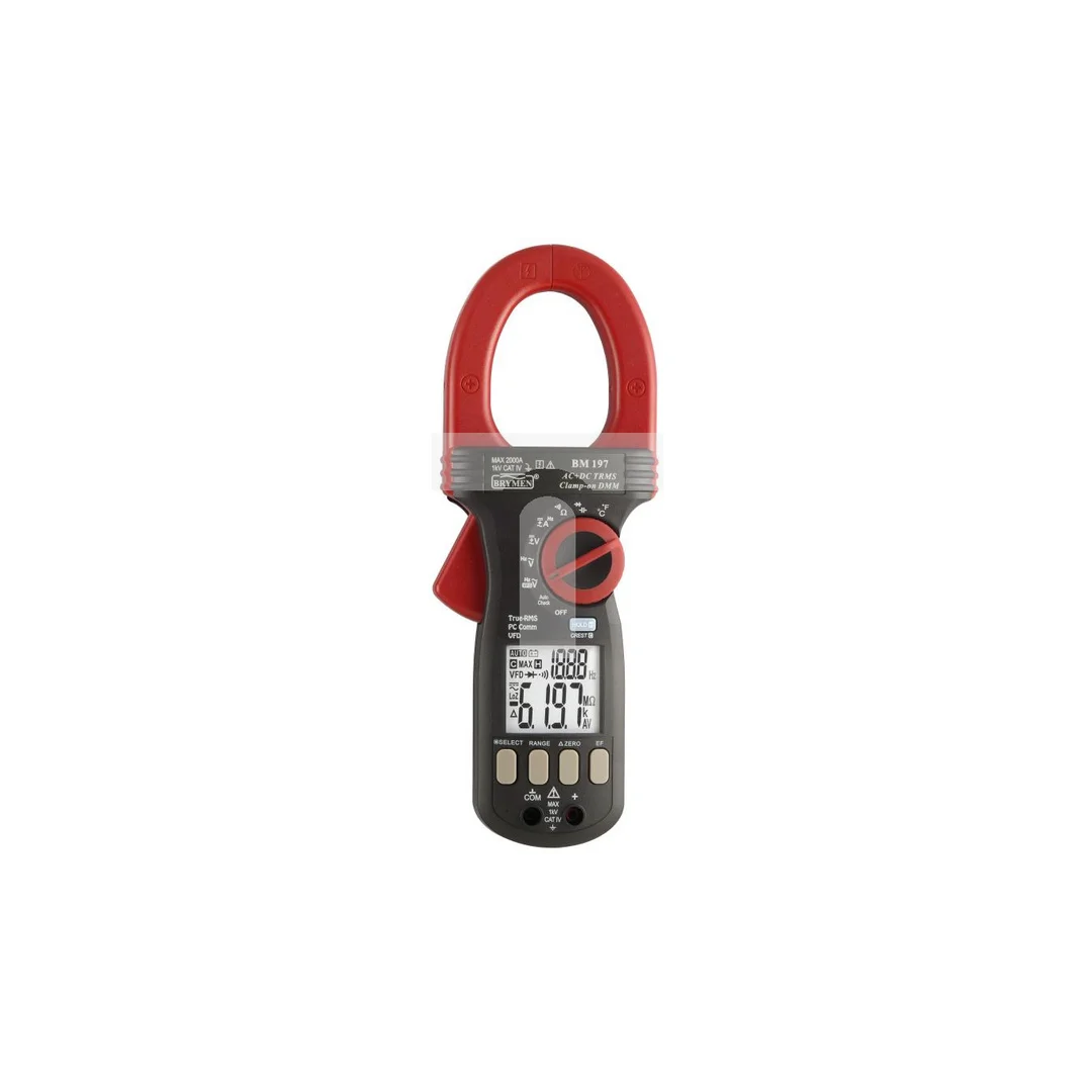 Miernik cęgowy 2000A AC/DC TrueRMS USB BM197 BRYMEN