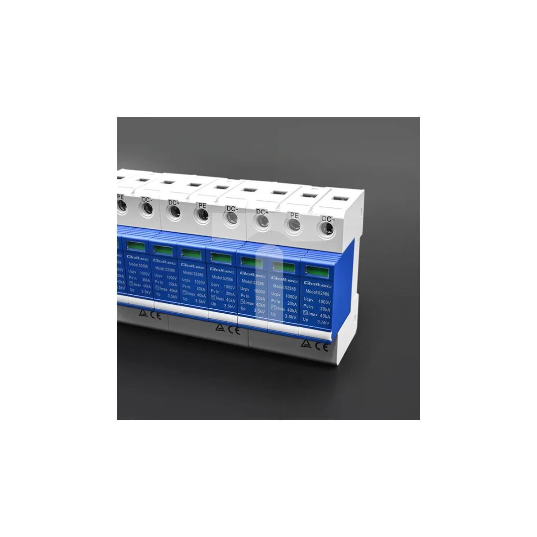 Qoltec Ogranicznik ochronnik przepięć DC 3P 1000V T2 C