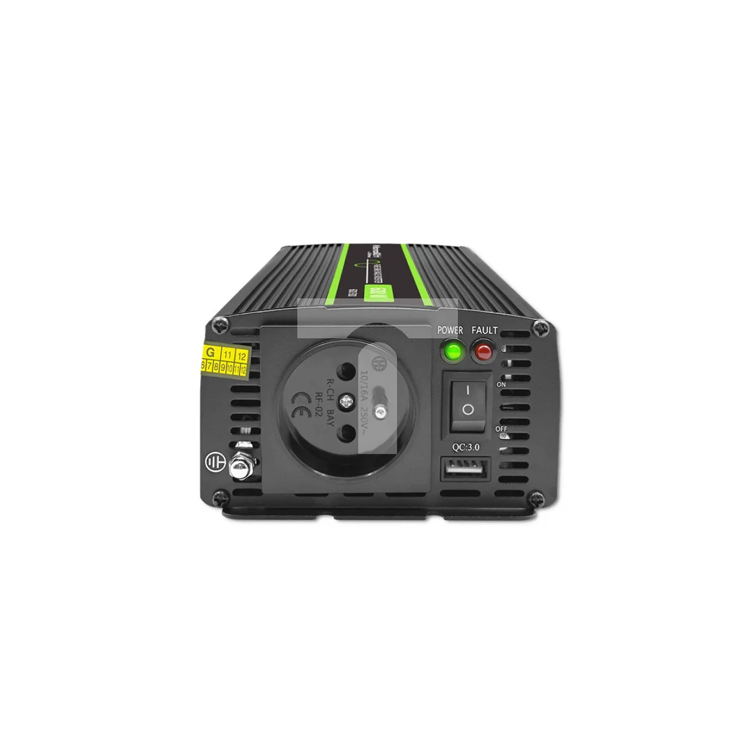 Qoltec Przetwornica napięcia Monolith 300W 600W 24V na 230V Czysty Sinus