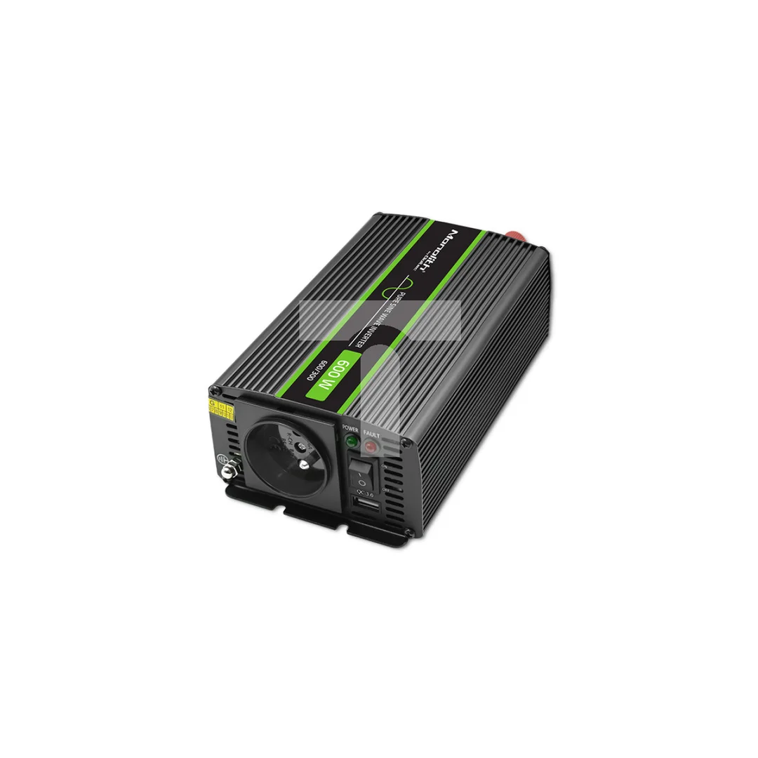 Qoltec Przetwornica napięcia Monolith 300W 600W 24V na 230V Czysty Sinus