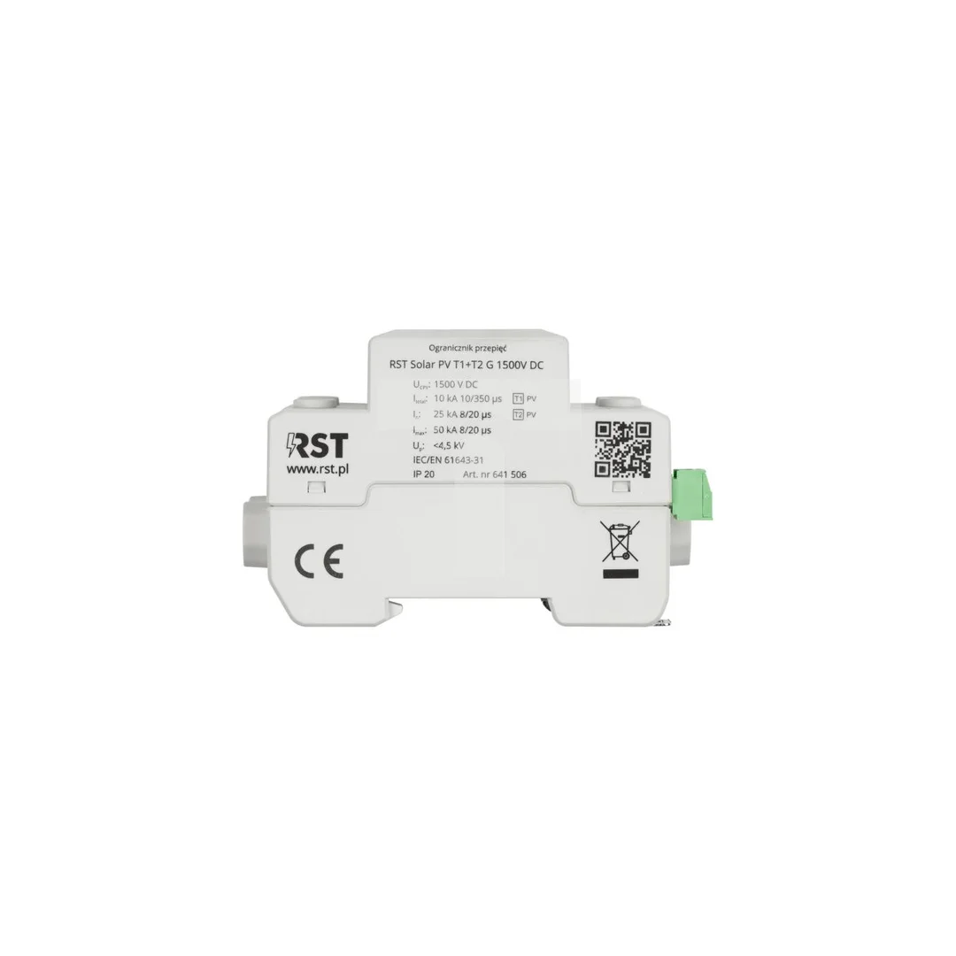 Ogranicznik przepięć T1+T2 DC, RST Solar PV T1+T2 Y 1500V DC FM 641 506