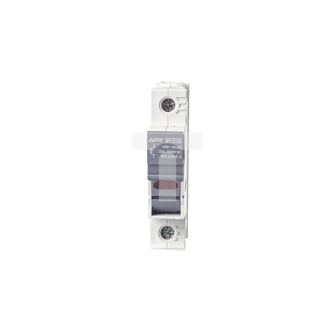 Podstawa bezpiecznikowa 1P 32A DC 10x38 + LED APV-SPB-1P-LED