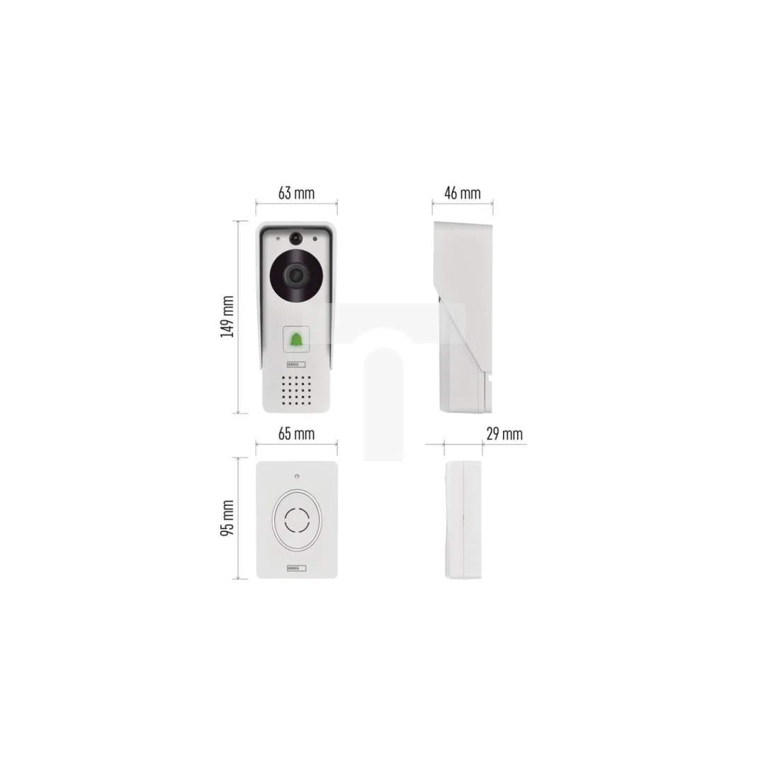 GoSmart Dzwonek wideo IP-09D z Wi-Fi, akumulatorem i panelem solarnym H4030