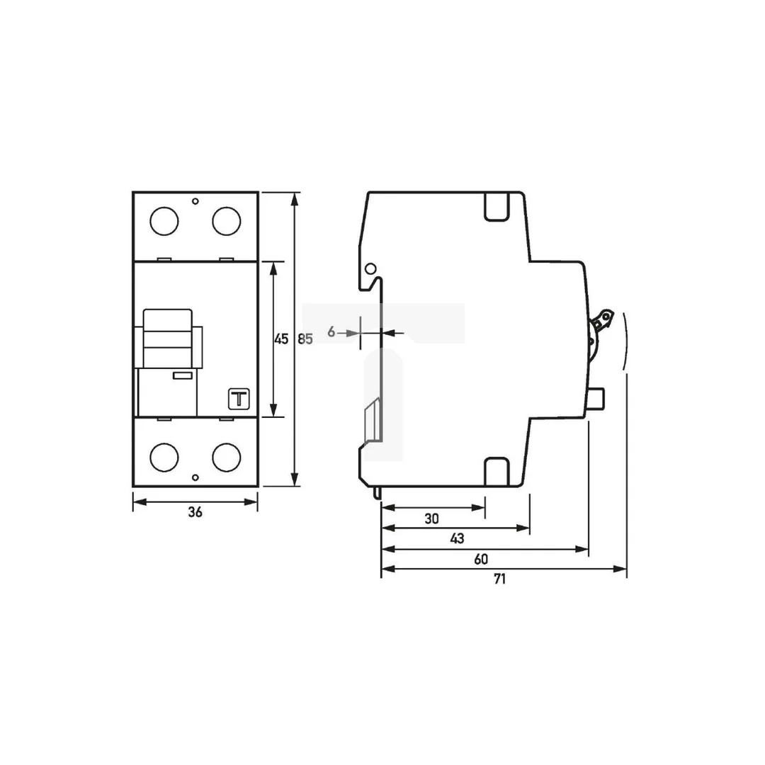 Wyłącznik DFS2 KV 040-2/0,03-A różnicowo-prądowy 1-FAZOWY 72134609
