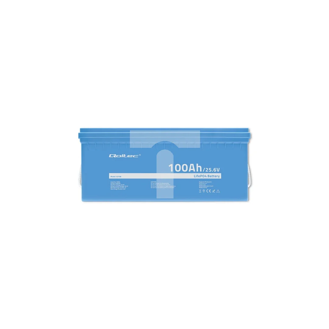 Qoltec Akumulator LiFePO4 Litowo-Żelazowo-Fosforanowy 25.6V 100Ah 2560Wh BMS