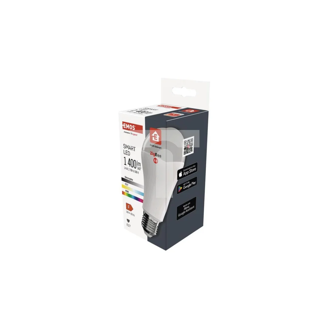 GoSmart Żarówka LED A65 E27 14W (94 W) 1400lm RGB ściemnialna Zigbee 2 lata gwarancji ZQZ516R