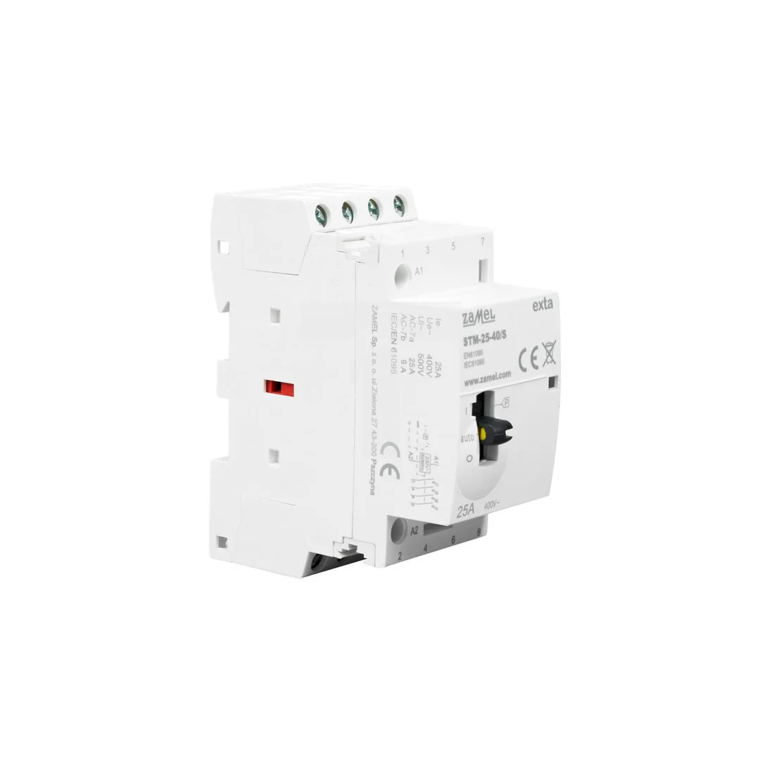 Stycznik modułowy ze sterowaniem ręcznym instalacyjny 25A 4Z 230V AC STM-25-40/S EXT10000314