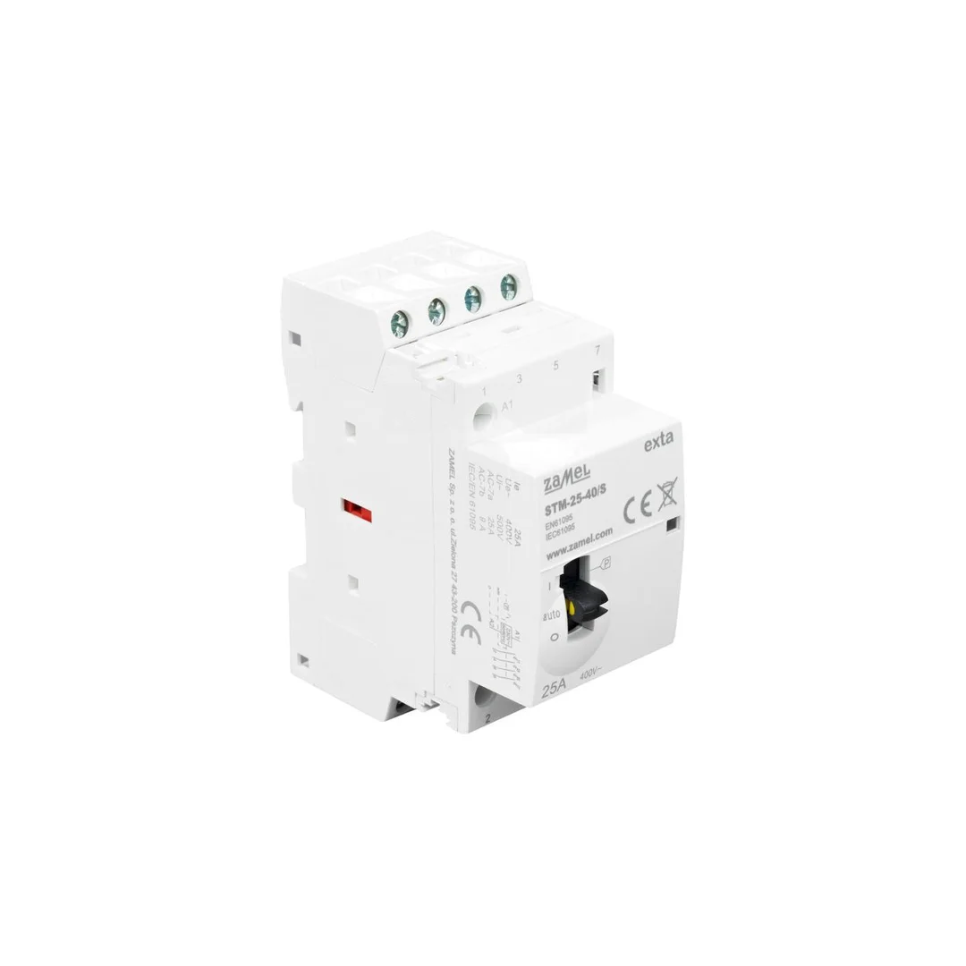 Stycznik modułowy ze sterowaniem ręcznym instalacyjny 25A 4Z 230V AC STM-25-40/S EXT10000314