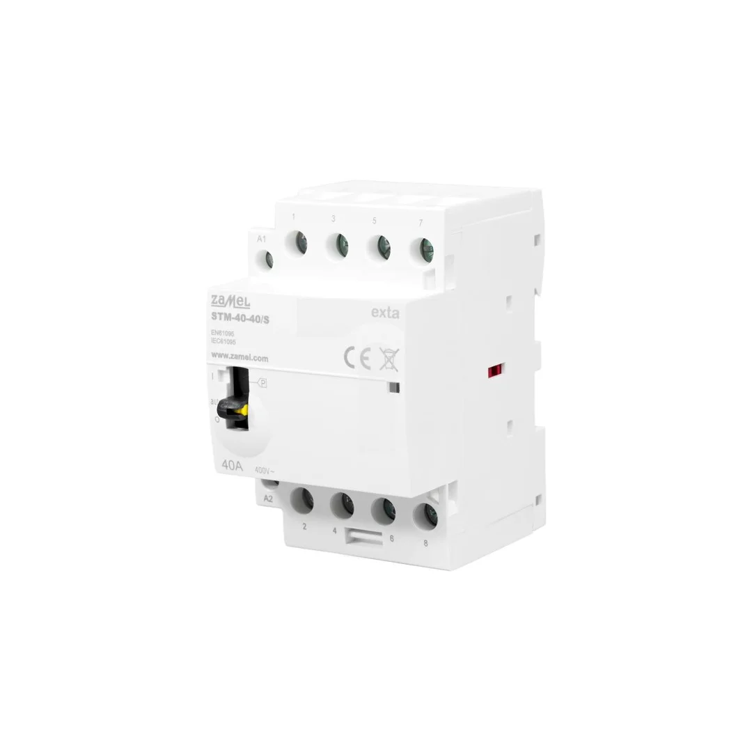 Stycznik modułowy ze sterowaniem ręcznym instalacyjny 40A 4Z 230V AC STM-40-40/S EXT10000315