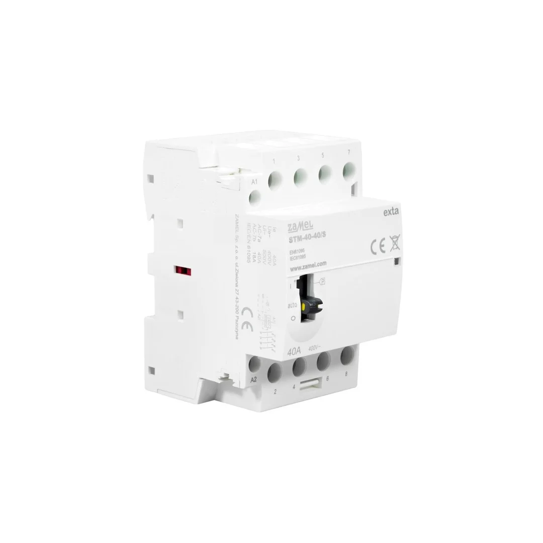 Stycznik modułowy ze sterowaniem ręcznym instalacyjny 40A 4Z 230V AC STM-40-40/S EXT10000315
