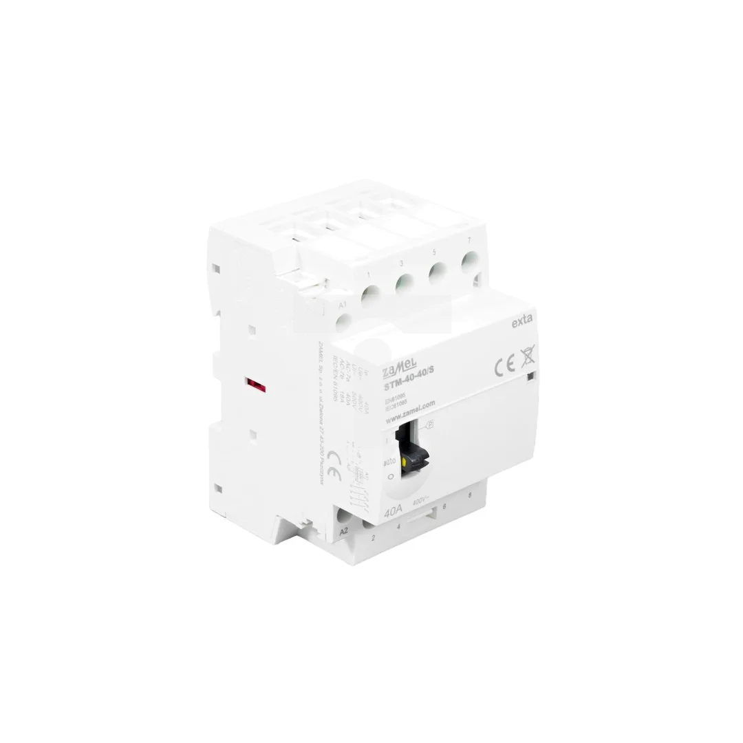 Stycznik modułowy ze sterowaniem ręcznym instalacyjny 40A 4Z 230V AC STM-40-40/S EXT10000315