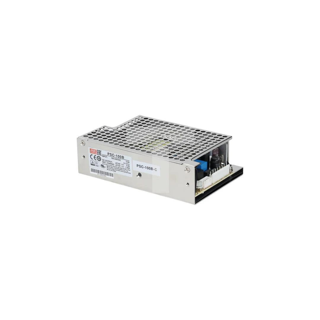 Zasilacz modułowy 27,6V 3,5A 100W buforowy otwarty (typu Open Frame) PSC Mean Well z wyjściem do ładowania akumulatora