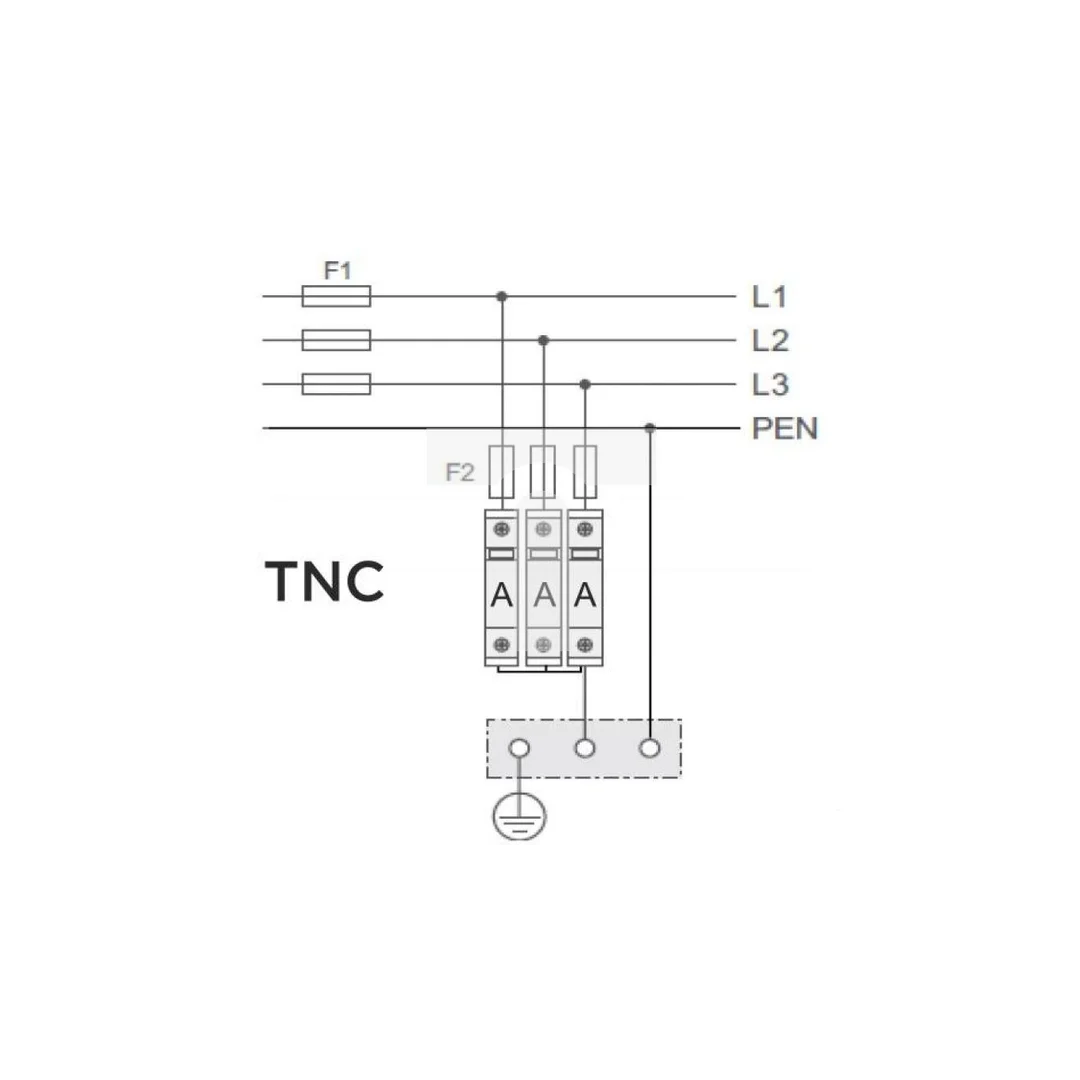 Ogranicznik przepięć T1+T2+T3 3P 1,2kV 8kA OPX-3P-B+C+D