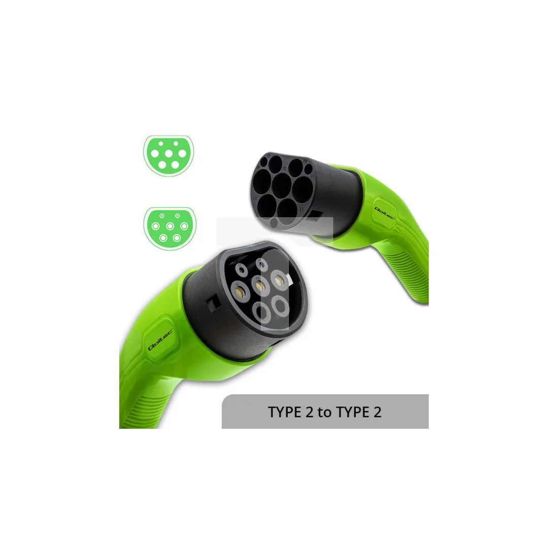 Qoltec Kabel EV Typ 2 do ładowania samochodu 230V 7kW 32A 5m