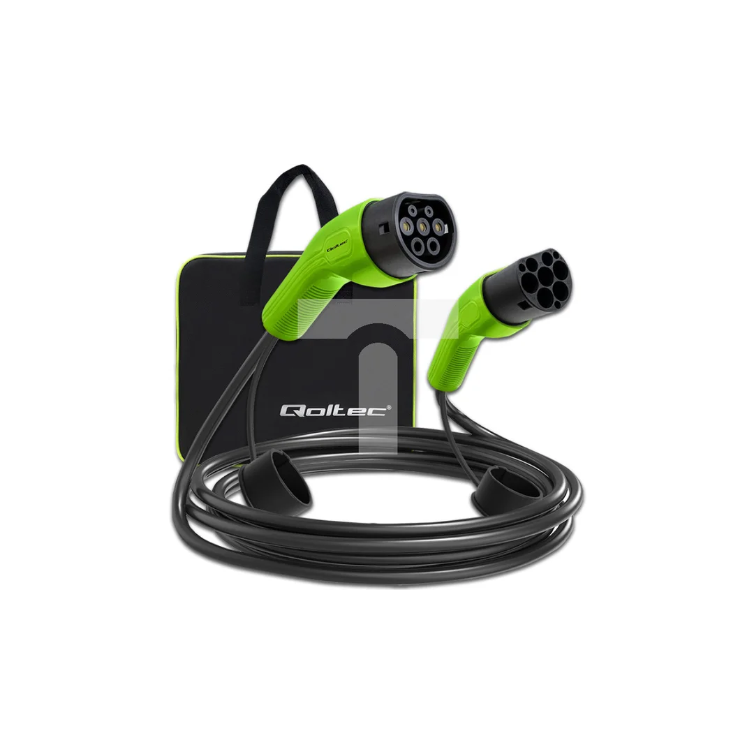 Qoltec Kabel EV Typ 2 do ładowania samochodu 400V 11kW 16A 5m
