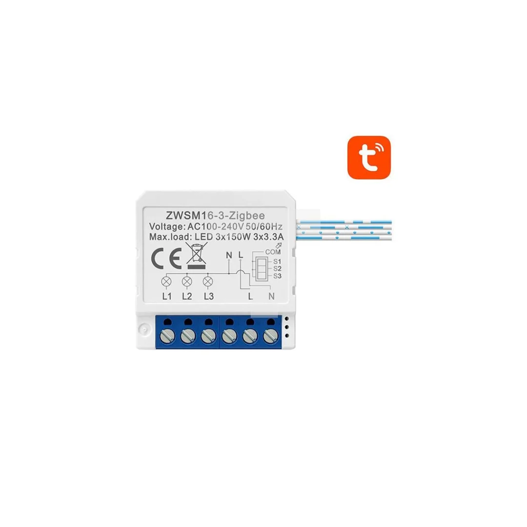 Inteligentny przełącznik dopuszkowy ZigBee Avatto ZWSM16-W3 TUYA