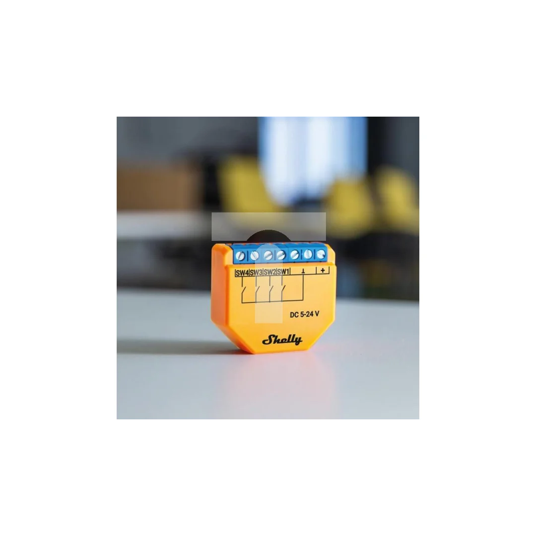 Shelly Plus i4 DC - kontroler wejść i scen WiFi/Bluetooth