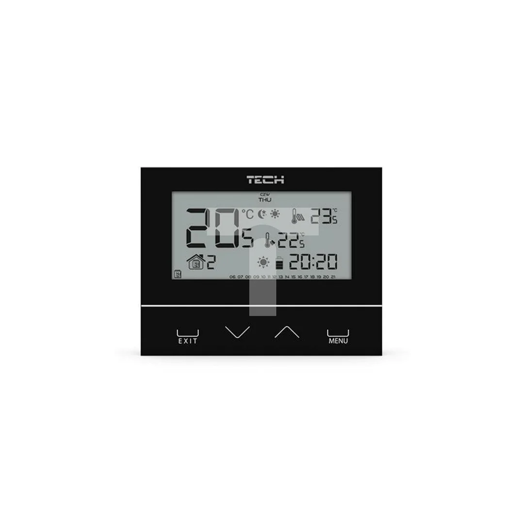 TECH ST-292 V2 - Regulator pokojowy bezprzewodowy dwustanowy kolor czarny