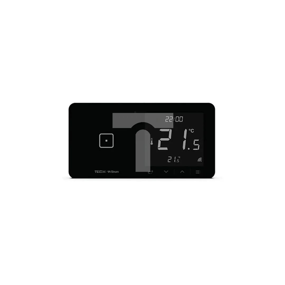 SINUM WSR-01L Regulator pokojowy + włącznik jednopolowy lewy kolor czarny