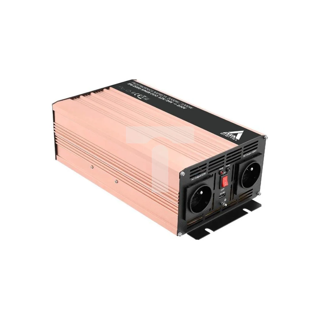 Przetwornica napięcia 12 VDC / 24 VDC / 230 VAC SINUS IPS-2000S 2000W DUO
