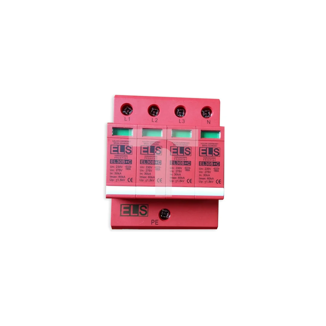 Ogranicznik przepięć standard Typ T1+T2 warystor T12 275/25 2+0 EL30B+C 4P 6kA RS