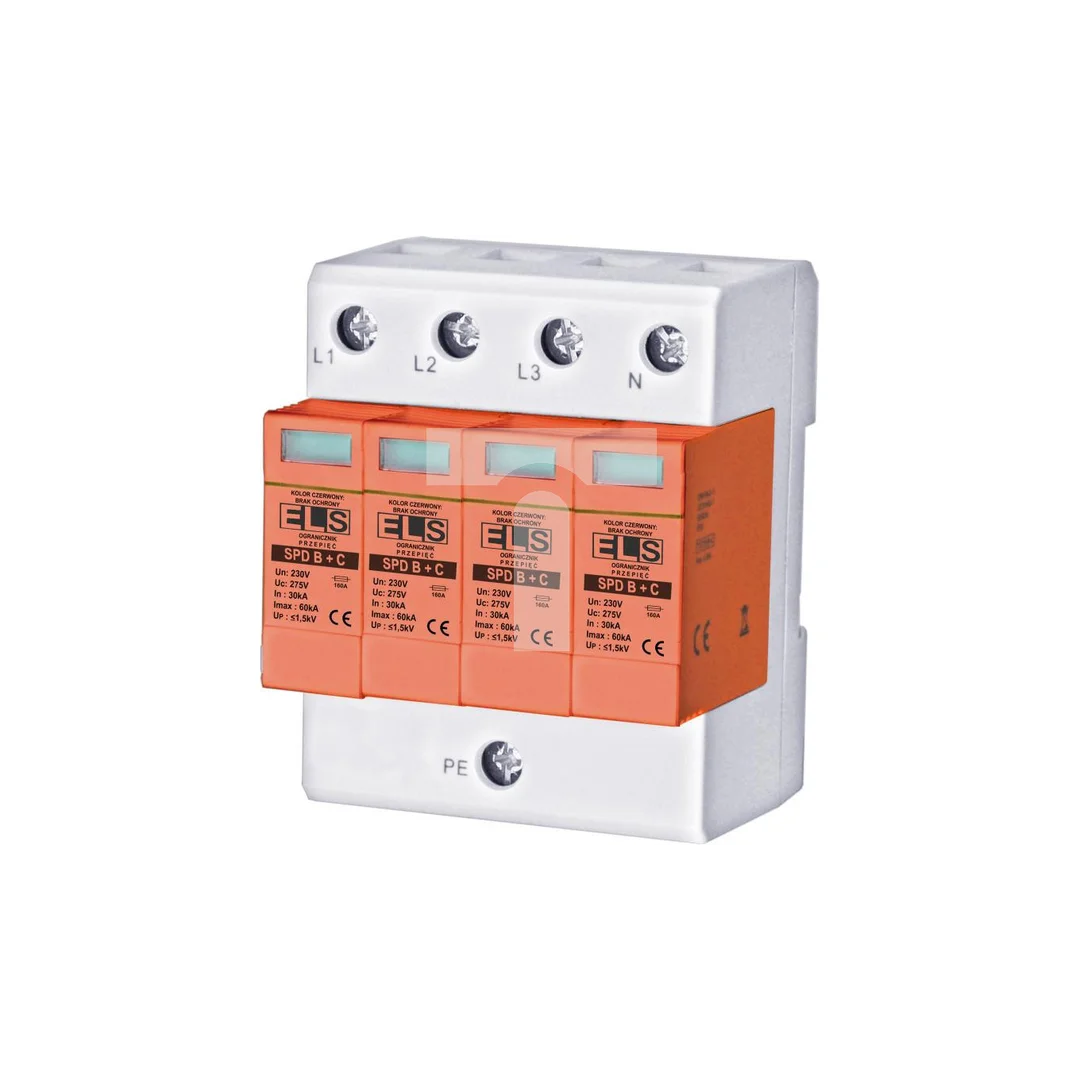 Ogranicznik przepięć ECO Typ T1+T2 5,0kA warystor T12 275/25 2+0 RC SPD30B+C 4P