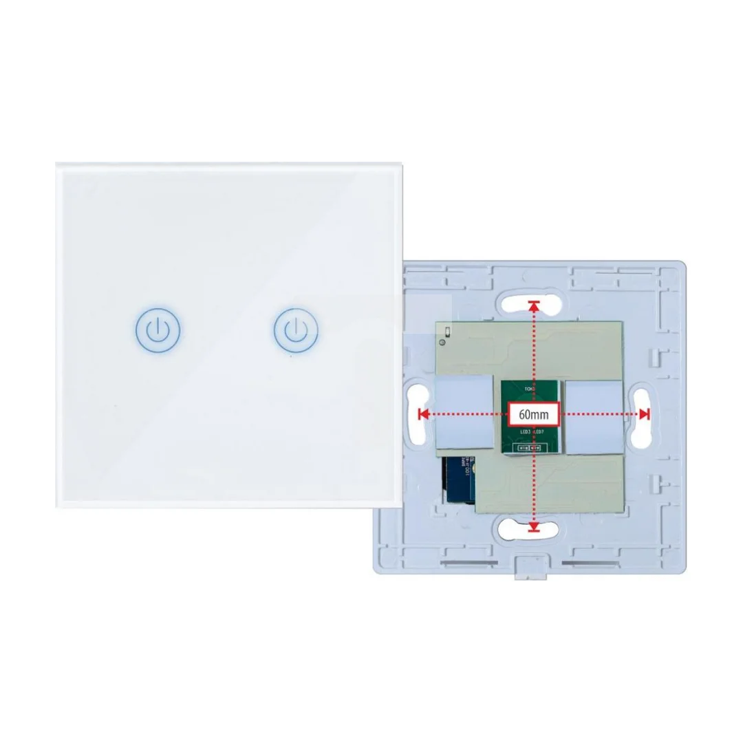 SMART WYŁĄCZNIK ŚWIATŁA ZIGBEE 3.0 podwójny biały ART oem