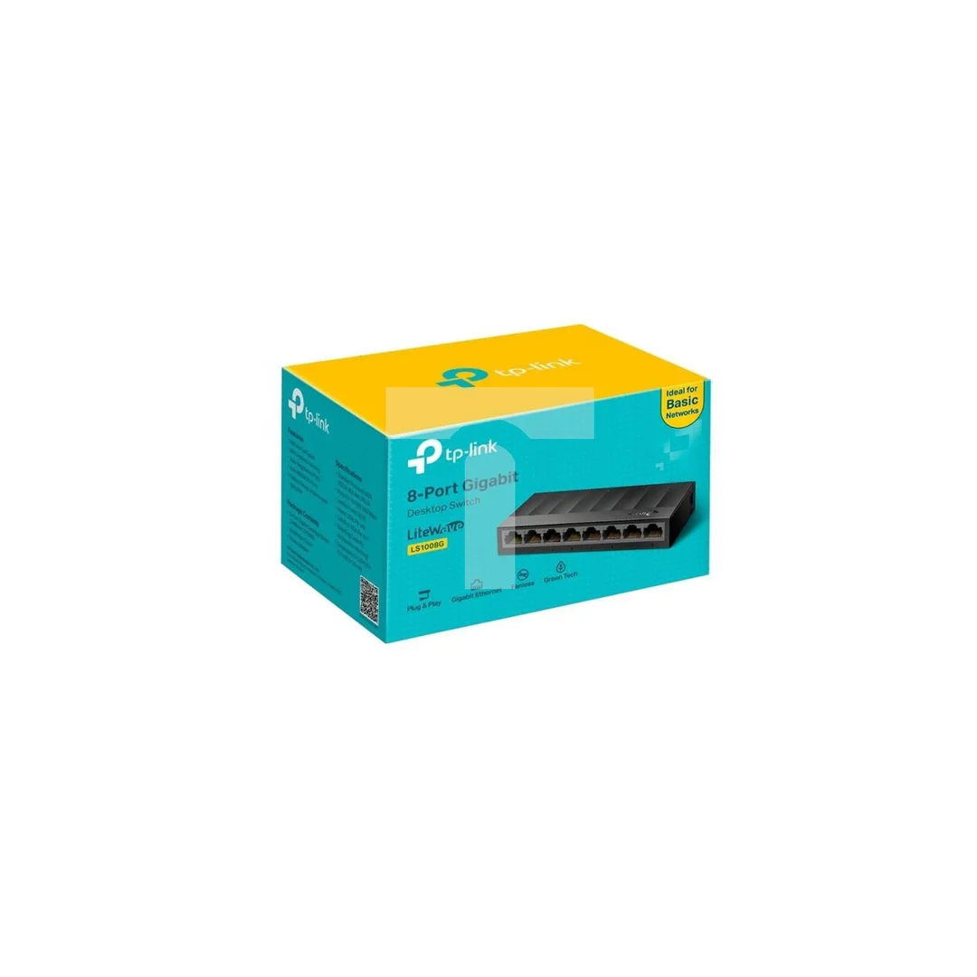 Switch Desktop 8x port RJ45 (Gigabit Ethernet 1000Mb/s) przełącznik niezarządzalny TP-Link LS1008G