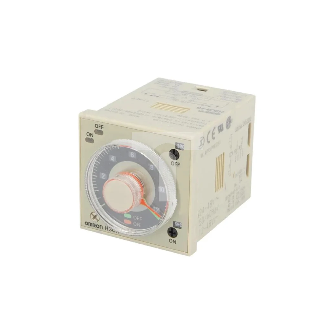 Przekaźnik czasowy o zakresie zliczania 0,05s÷300h, wyjściu typu DPDT, napięciu zasilania 24VAC H3CR-F8/24AC/DC